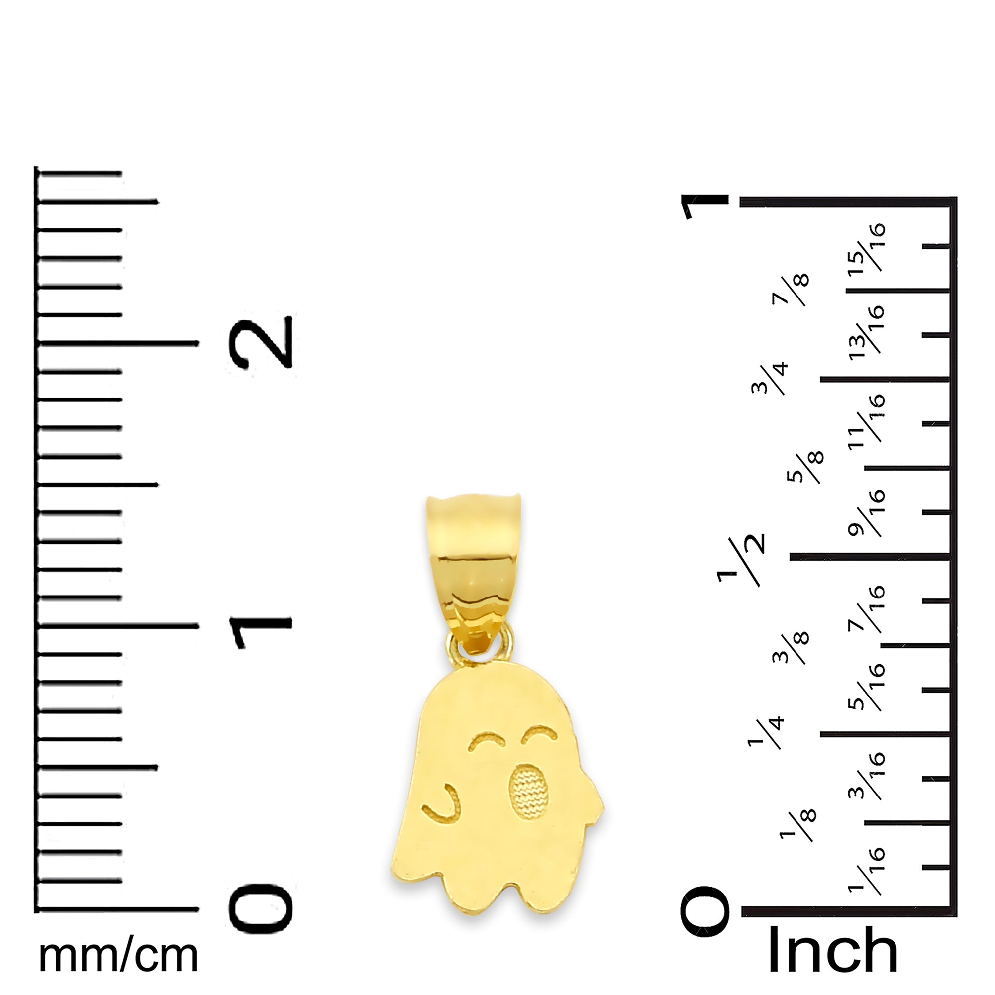 Solid Gold Ghost Pendant - 10k or 14k