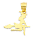 Load image into Gallery viewer, Solid Gold Witch Pendant - 10k or 14k