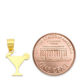 Load image into Gallery viewer, Solid Gold Martini Glass Pendant- 10k or 14k