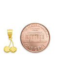 Load image into Gallery viewer, 10k/14k Solid Gold Cherry Pendant - Fruit Charms for Bracelet