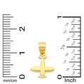 Load image into Gallery viewer, 10k/14k Solid Gold Airplane Charm - Travel Jewelry for Bracelet