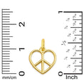 Load image into Gallery viewer, 10k/14k Solid Gold Heart Peace Charm - Symbolic Jewelry for Bracelet