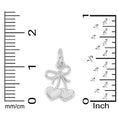 Load image into Gallery viewer, Solid White Gold Cherry With Hearts Charm - 10k or 14k