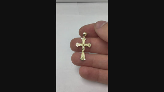 Solid Gold Crucifix Pendant - 10k or 14k