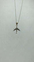 Load and play video in Gallery viewer, Solid Gold Airplane Pendant - 10k or 14k