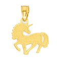 Load image into Gallery viewer, Solid Gold Unicorn Pendant - 10k or 14k