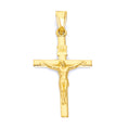 Load image into Gallery viewer, Solid Gold INRI Crucifix Pendant - 10k or 14k