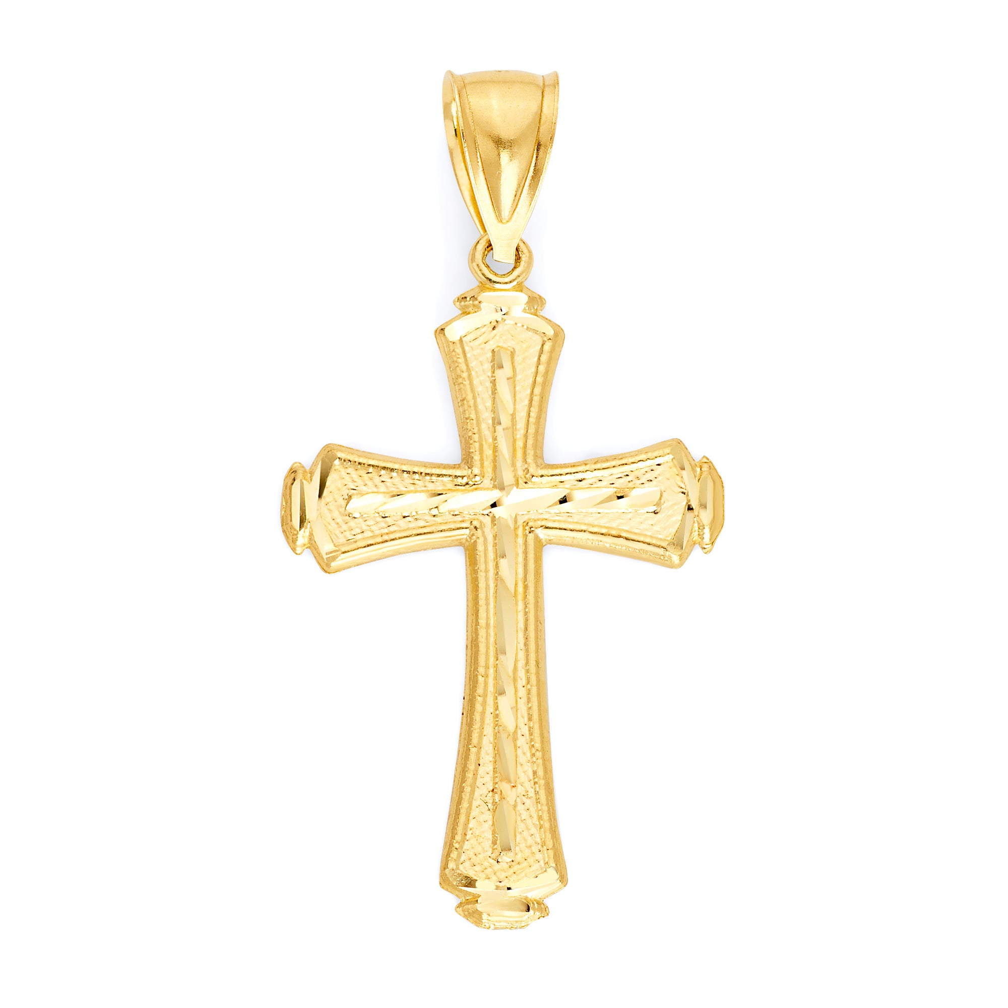 Solid Gold Cross Pendant - 10k or 14k
