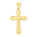 Load image into Gallery viewer, Solid Gold Cross Pendant - 10k or 14k
