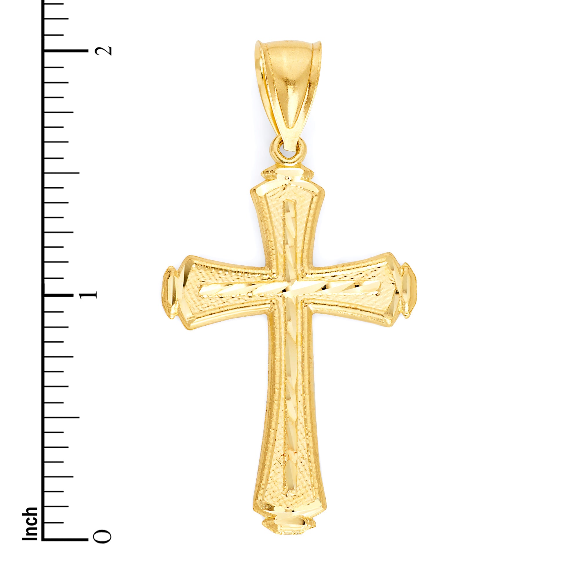 Solid Gold Cross Pendant - 10k or 14k