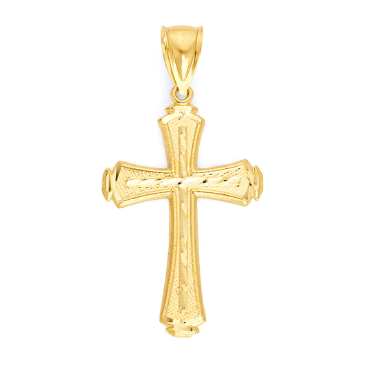 Solid Gold Cross Pendant - 10k or 14k