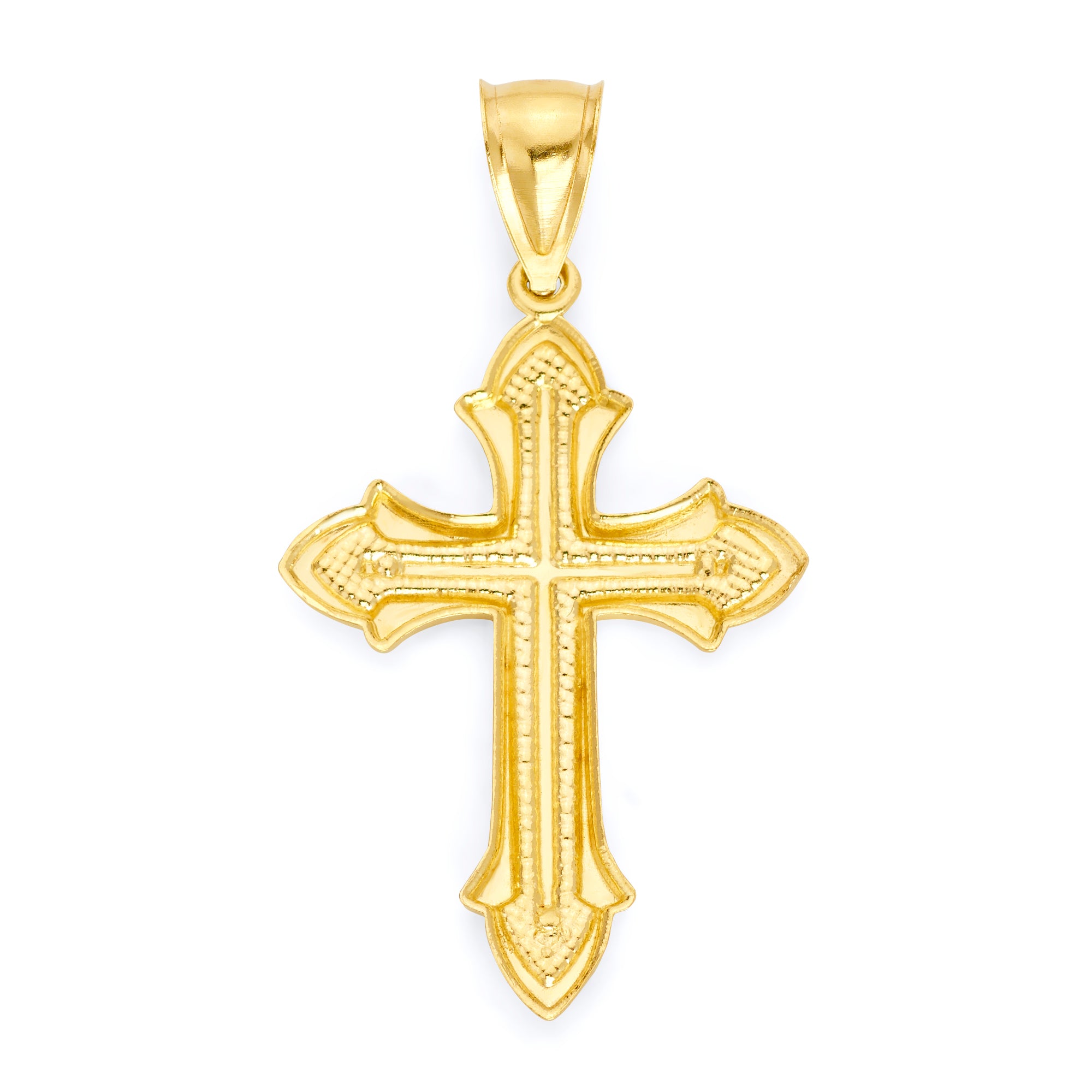 Solid Gold Cross Pendant - 10k or 14k