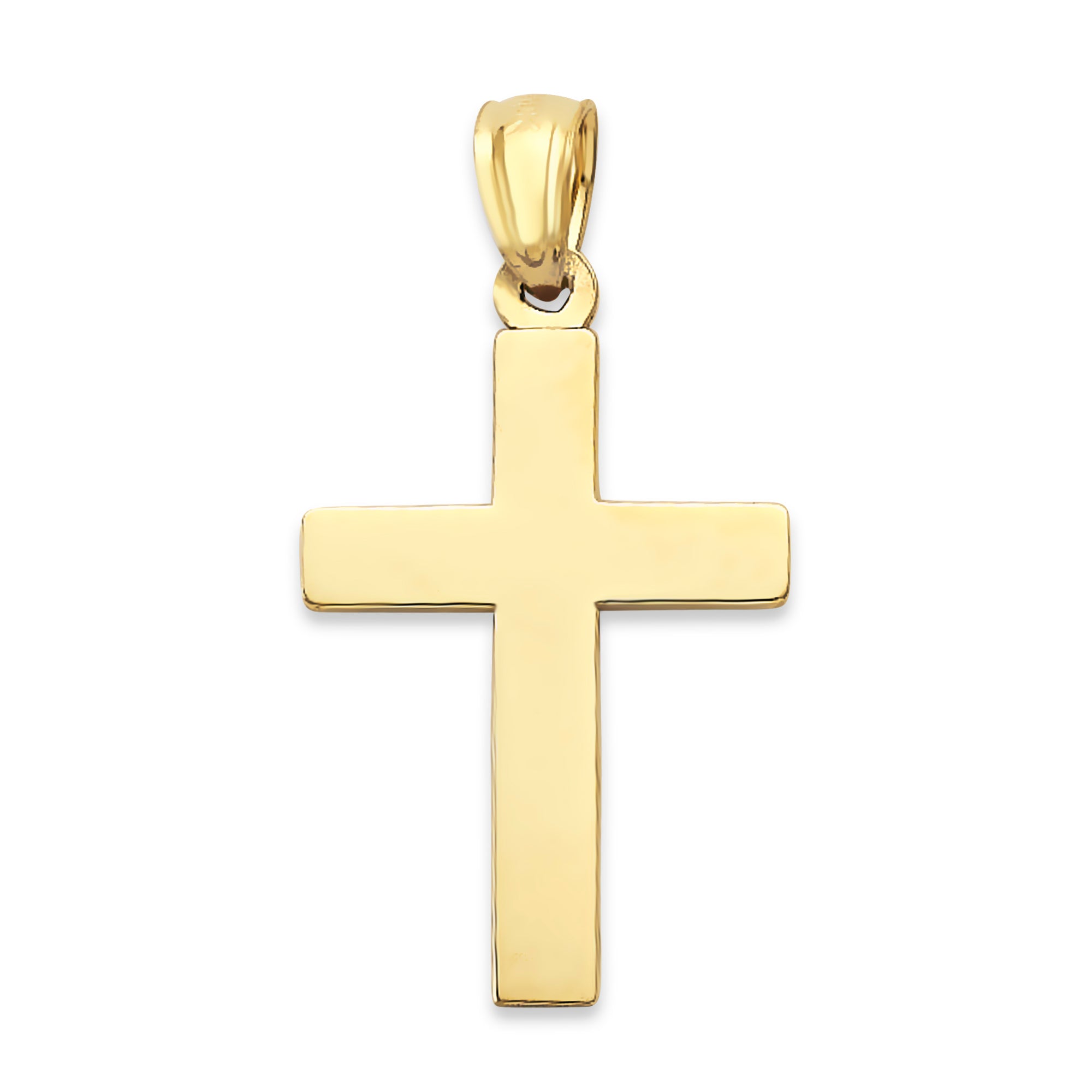 Solid Gold Cross Pendant - 10k or 14k