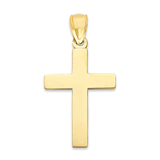 Solid Gold Cross Pendant - 10k or 14k