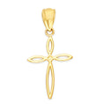 Load image into Gallery viewer, Solid Gold Cross Pendant - 10k or 14k