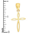 Load image into Gallery viewer, Solid Gold Cross Pendant - 10k or 14k