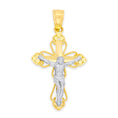 Load image into Gallery viewer, Solid Gold Crucifix Pendant - 10k or 14k