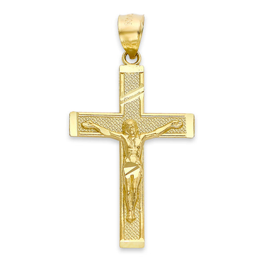 Solid Gold Crucifix Pendant - 10k or 14k