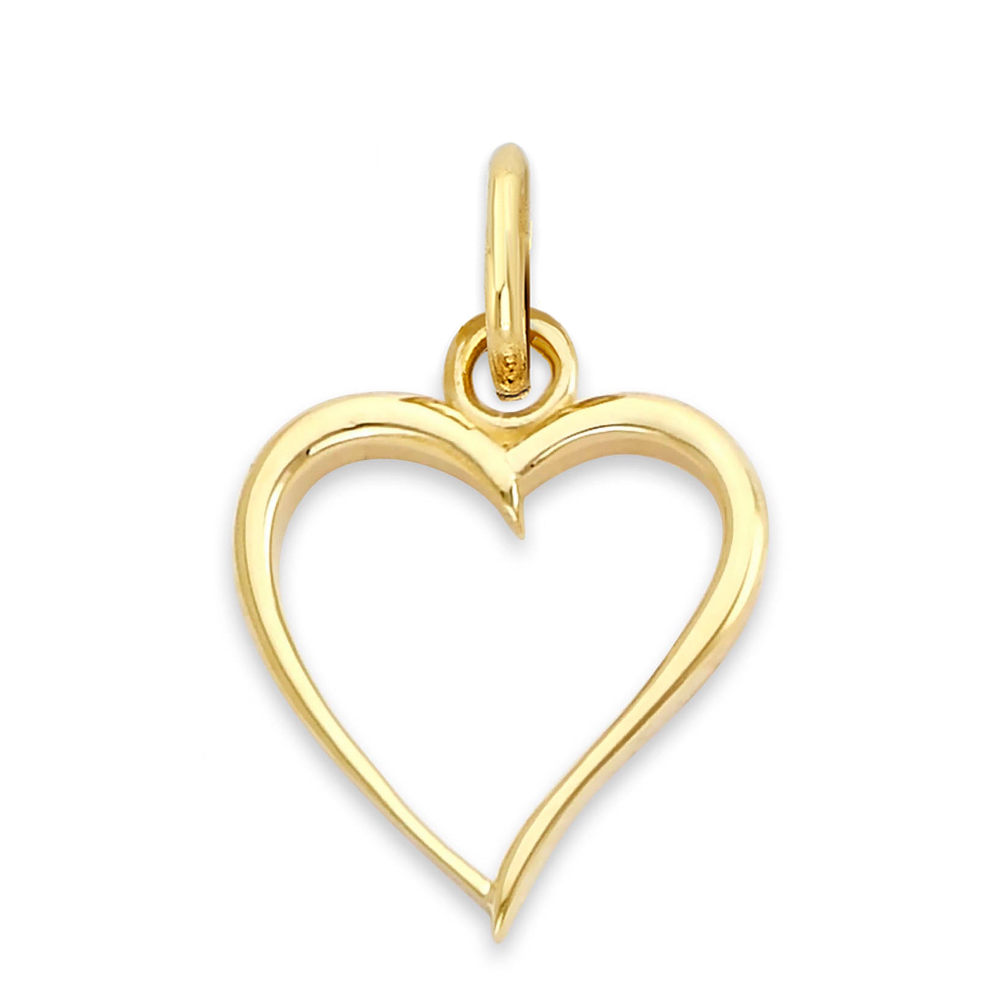 Solid Gold Heart Pendant - 10k or 14k