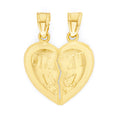 Load image into Gallery viewer, Solid Gold Breakable Te Amo Heart Pendant - 10k or 14k