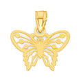Load image into Gallery viewer, Solid Gold Butterfly Pendant - 10k or 14k