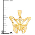 Load image into Gallery viewer, Solid Gold Butterfly Pendant - 10k or 14k