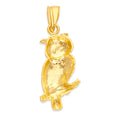 Load image into Gallery viewer, Solid Gold Owl Pendant - 10k or 14k