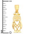 Load image into Gallery viewer, Solid Gold Owl Pendant - 10k or 14k