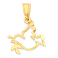 Load image into Gallery viewer, Solid Gold Dove with Olive Branch Pendant - 10k or 14k