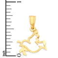 Load image into Gallery viewer, Solid Gold Dove with Olive Branch Pendant - 10k or 14k