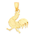 Load image into Gallery viewer, Solid Gold Rooster Pendant - 10k or 14k