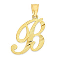 Load image into Gallery viewer, 10k/14k Solid Gold Cursive Initial Pendant - Personalized Jewelry Gifts