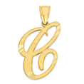 Load image into Gallery viewer, 10k/14k Solid Gold Cursive Initial Pendant - Personalized Jewelry Gifts