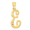 Load image into Gallery viewer, 10k/14k Solid Gold Cursive Initial Pendant - Personalized Jewelry Gifts