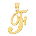 Load image into Gallery viewer, 10k/14k Solid Gold Cursive Initial Pendant - Personalized Jewelry Gifts