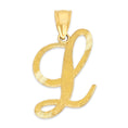 Load image into Gallery viewer, 10k/14k Solid Gold Cursive Initial Pendant - Personalized Jewelry Gifts