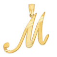 Load image into Gallery viewer, 10k/14k Solid Gold Cursive Initial Pendant - Personalized Jewelry Gifts