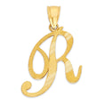 Load image into Gallery viewer, 10k/14k Solid Gold Cursive Initial Pendant - Personalized Jewelry Gifts