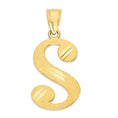 Load image into Gallery viewer, 10k/14k Solid Gold Cursive Initial Pendant - Personalized Jewelry Gifts