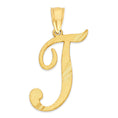 Load image into Gallery viewer, 10k/14k Solid Gold Cursive Initial Pendant - Personalized Jewelry Gifts