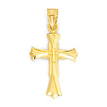 Load image into Gallery viewer, Solid Gold Cross Pendant - 10k or 14k