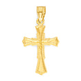 Load image into Gallery viewer, Solid Gold Cross Pendant - 10k or 14k