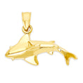 Load image into Gallery viewer, Solid Gold Shark Pendant - 10k or 14k