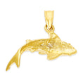 Load image into Gallery viewer, Solid Gold Shark Pendant - 10k or 14k