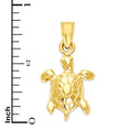 Load image into Gallery viewer, Solid Gold Turtle Pendant - 10k or 14k