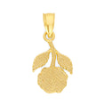 Load image into Gallery viewer, Solid Gold Hanging Rose Pendant - 10k or 14k