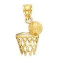 Load image into Gallery viewer, Solid Gold Basketball Pendant - 10k or 14k