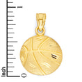 Load image into Gallery viewer, Solid Gold Basketball Pendant - 10k or 14k