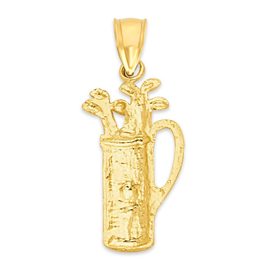 Solid Gold Boxing Golf Pendant - 10k or 14k