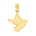 Load image into Gallery viewer, Solid Gold Dove Pendant - 10k or 14k